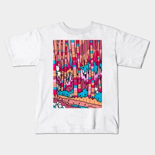 The Red And Blue Forest Kids T-Shirt